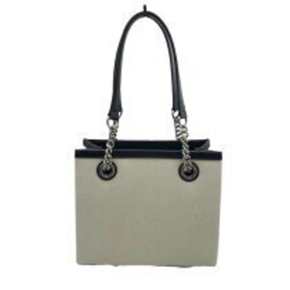 Balenciaga Tote White Duty Canvas Leather Silver Bag
